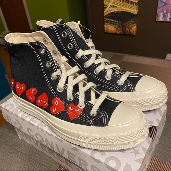 NWT Converse COMME des GARÇONS High Top Sneakers - Picture 1 of 8